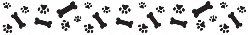 Dog Paw Prints And Bones Background