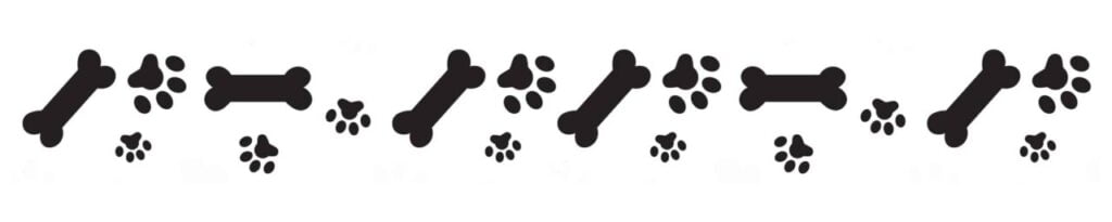 Dog Silhouettes Background Bones Paws2