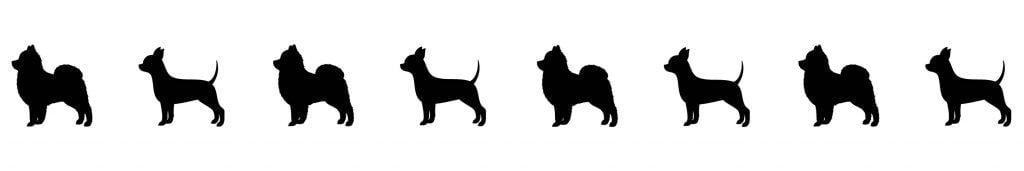 Dog Silhouettes Background Pomchi