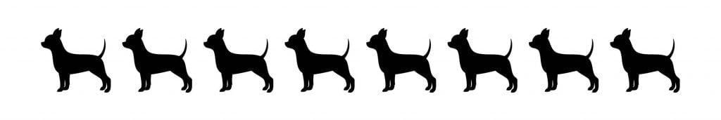 HR Chihuahua Dog Silhouettes