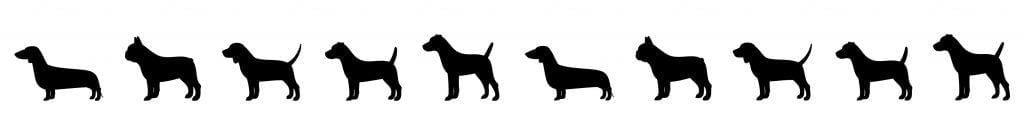 Medium Small Dog Silhouettes
